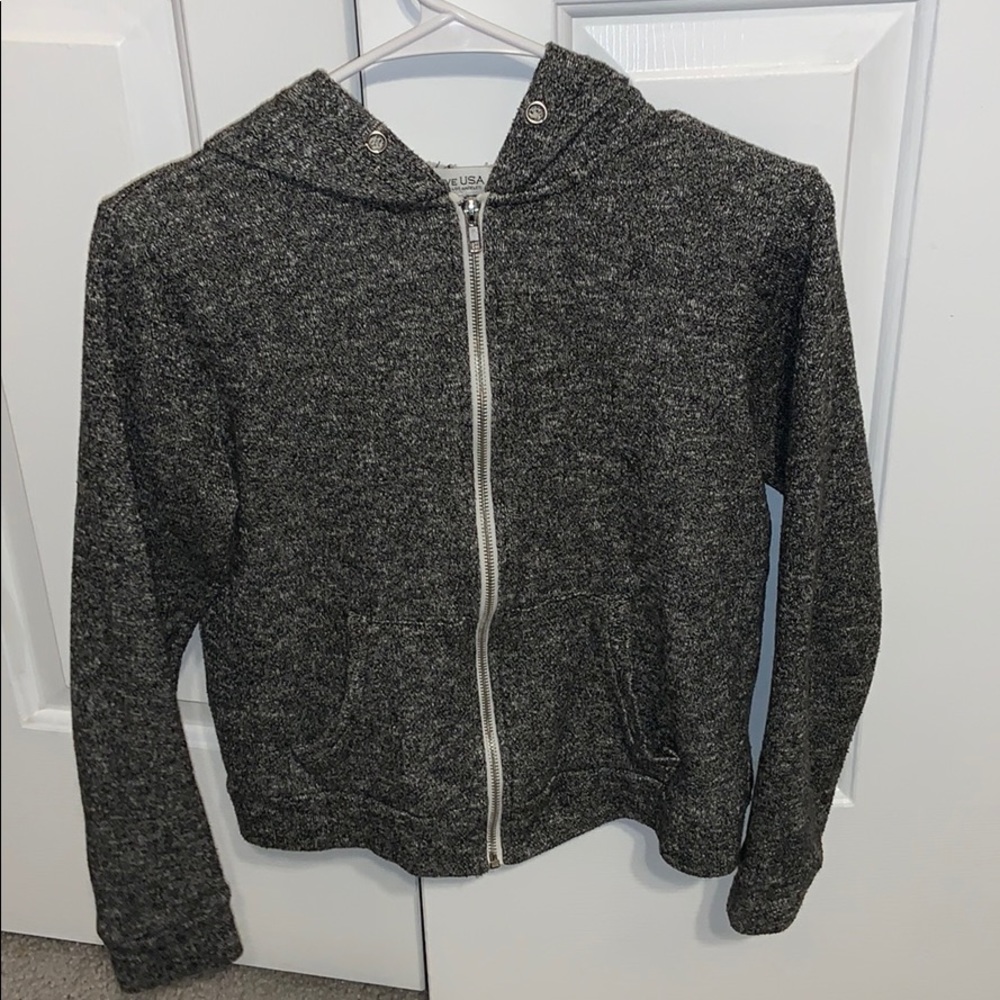 Zip up cropped sweatshirt